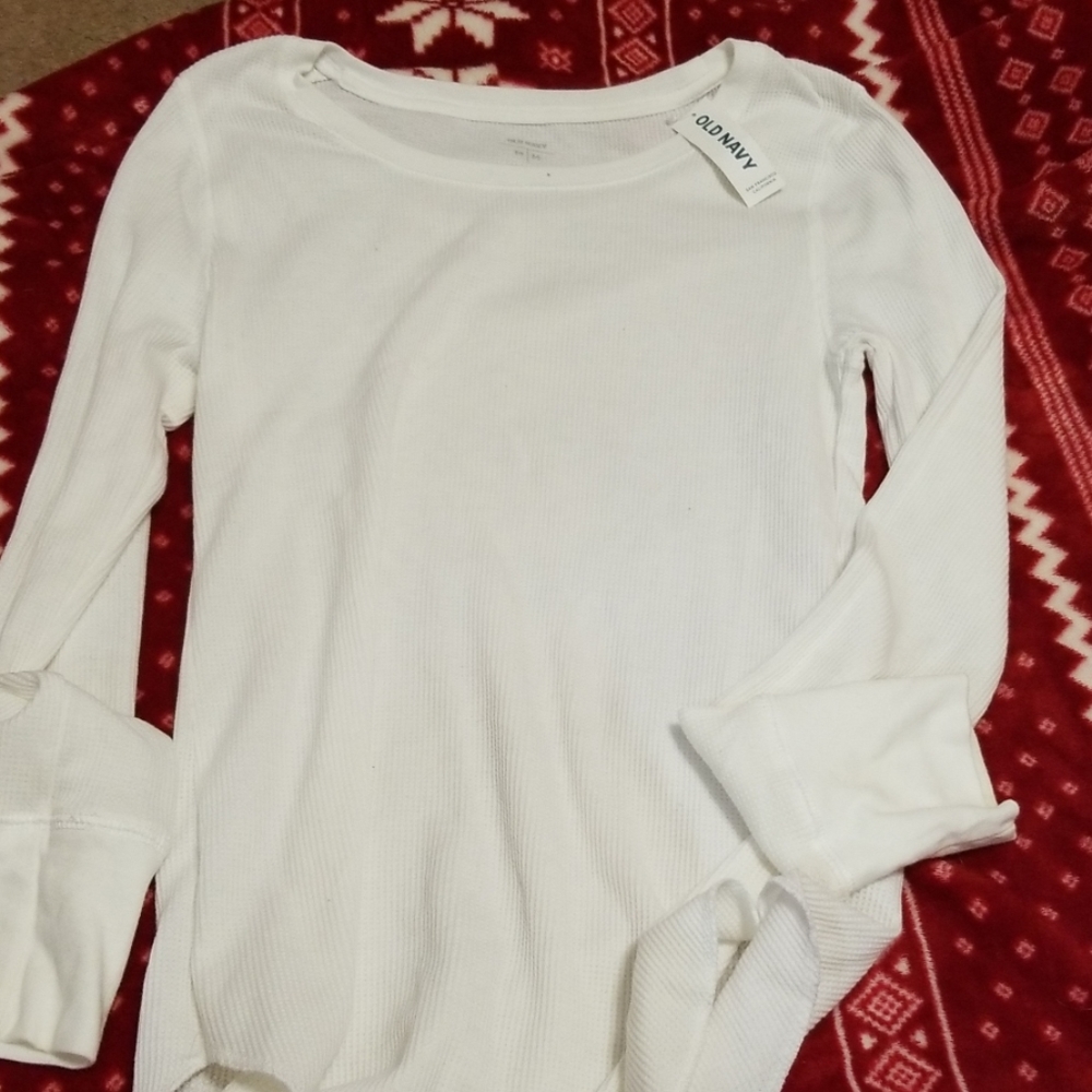 Old navy white long sleeve shirt